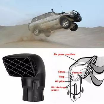 Насадки для шноркеля Air Ram, верхняя часть 3,5 дюйма, подходят для TOYOTA Landcruiser VDJ76/78/79 чёрный
