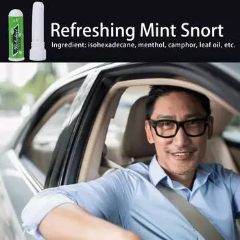 Nasal Inhaler Mint Essential Oil Refreshing Aromatherapy Cooling Fatigue Tubes Sticks Ointment P7S8 green-6g