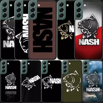 Nash Fishing Logo Phone Case For Samsung A02 A03 A03S A04 A04S Galaxy A55 A35 A25 A15 S10 Lite A9 A8 A7 A6 Plus A90 A80 Cover TP Samsung A6 2018