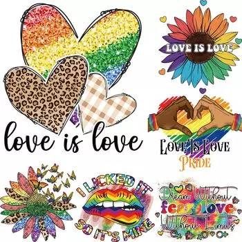 Нашивка с надписью «Love Is Love» для одежды, мужская и женская футболка, наклейки, новый аксессуар для одежды с теплопередачей, термоперенос «сделай сам»