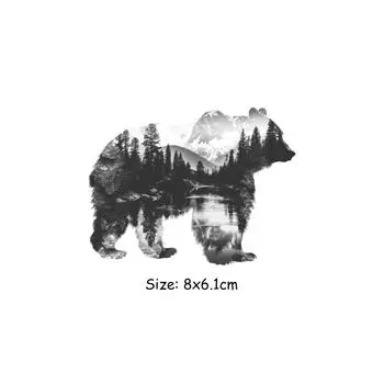 Нашивки Big Bear для одежды Parches Ropa Heat Press Appliqued Diy T-Shirt Clothes Stickers Термотрансферная наклейка