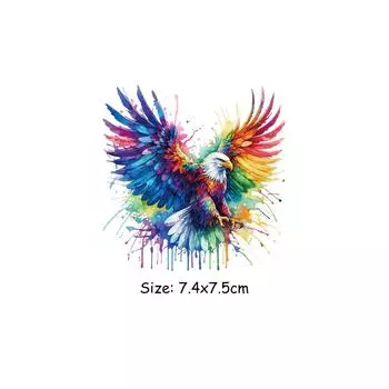 Нашивки Rainbow Eagle для одежды, которые легко печатать своими руками, джинсы, толстовки, термонаклейки для одежды, футболки, термонаклейки