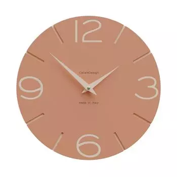 Настенные часы CalleaDesign SMILE терракотово-розовые