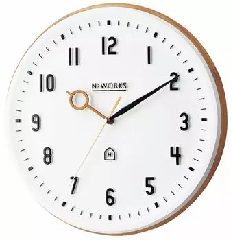 Настенные часы Interform Kempi White Black Wood Sweep Movement CL-3931 белый