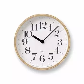 Настенные часы Lemnos Analog из натурального дерева RIKI S WR-0401 S Lemnos Natural Диаметр 203 x Толщина 48 мм