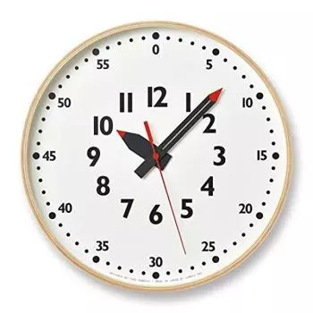 Настенные часы Lemnos Funpun Clock L Размер аналоговые деревянные рамки натурального цвета дерева L детские образовательные Lemnos YD14-08