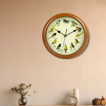 Настенные часы с птицами и звуком, которые поют каждый час, декоративный подвесной декор для
