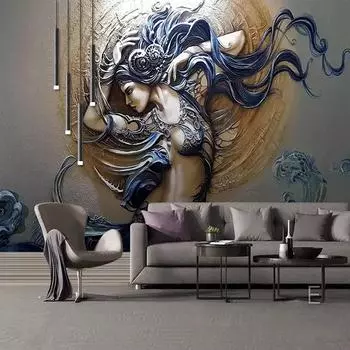 Настенные обои 3D тисненые модные фотообои для гостиной, спальни, телевизора, креативные обои для декора 200 cm(W) x 140 cm(H)
