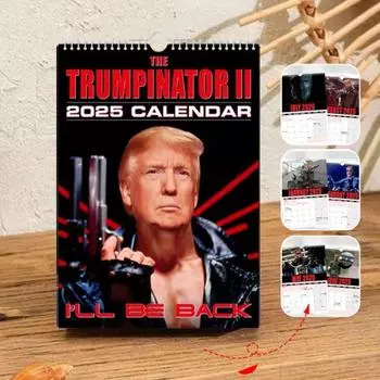 Настенный календарь 2025 года. Настенный календарь Trumpinator на 12 месяцев. Планировщик расписания для домашнего офиса. Органайзер. 1pc