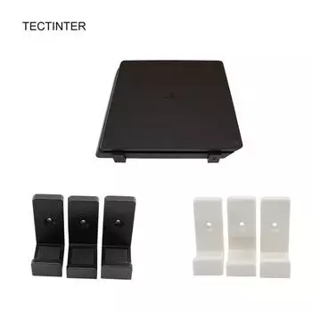 Настенный кронштейн для консоли PS4, держатель для PlayStation 4, подставка для хранения, стойка с крючком, основание для PS4 Pro/тонких аксессуаров чёрный