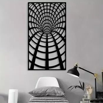 Настенный знак Distort Space Style, металлический настенный художественный орнамент, ностальгическое ретро-украшение из жести для бара, кухни или кофейни чёрный