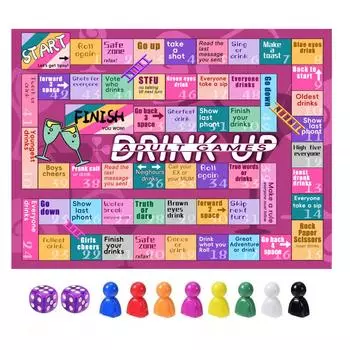 Настольная игра «Питьевая игра» Настольная игра «Питьевая игра для вечеринок в баре», Живая атмосфера Настольная игра «Питьевая игра» One Size