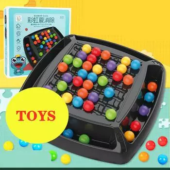 Настольная игрушечная игра-головоломка. Взаимодействие родителей и детей. Happy Love to Eliminate Rainbow. Игра-головоломка. 48PCS