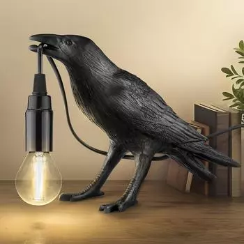 Настольная лампа Black Devil с лампочкой Эдисона, питание от USB, настольная лампа из смолы для спальни, декора гостиной, декора фермерского дома, декора общежития, 36 В или ниже 1pack