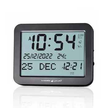 Настольные часы Azan Desk Hour с компасом Qibla Hijri Calendar Молитвенный будильник HD Multi Adhan Sound Big Screen