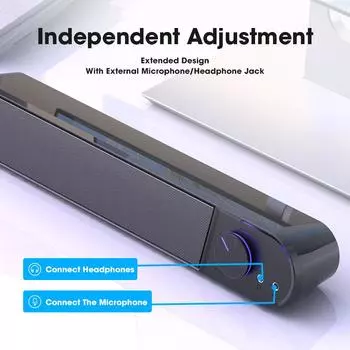 Настольные компьютерные колонки звуковая коробка USB проводной высококачественный сабвуфер звуковая панель для телевизора ПК ноутбука телефона MP4 Reg Led Light