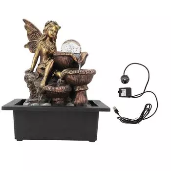 Настольный фонтан USB тихий насос увеличение влажности декоративный настольный водопад фонтан со светодиодом