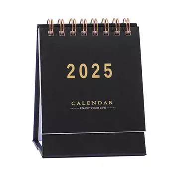 Настольный календарь 2024-2025 Офисный настольный календарь-планировщик с 07/2024 по 12/2025 Настольный календарь 3x2.36x4.72 дюйма чёрный