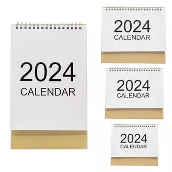 Настольный календарь на 2024 год, перекидной календарь, плотная бумага, годичный настольный календарь на 2024 год для дома