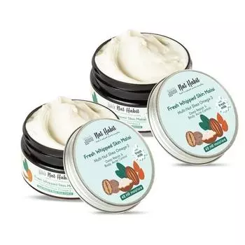 Nat Habit Multi-Nut Omega 3 Moisturizer, Skin Malai, крем для тела, масло для тела, холодный крем Winter | Увлажнение, восстановление кожи - 120 мл (Упаковка из 2 шт.)