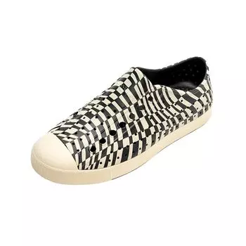 [native Shoes] водные туфли Jefferson Print Jiffy Black/Bone White/Bone Mini Checkers 28.0 см D