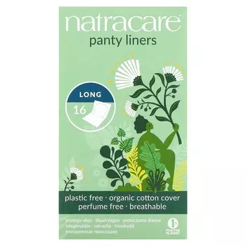 Natracare, органические ежедневные прокладки, длинные, упаковка 16 шт.