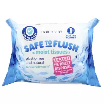 Natracare, Safe to Flush, влажные салфетки, 30 шт.