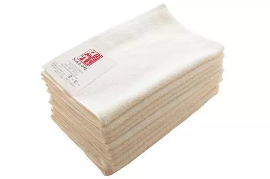 Natural Face Made in Soft and Taoru Komachi Towels, 10-Piece Set, Japan, Unbleached, Durable, Off-White