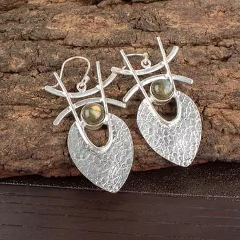 Natural Labradorite Gemstone 925 Sterling Silver Jewelry Handmade Earrings1.78 EE-64-14