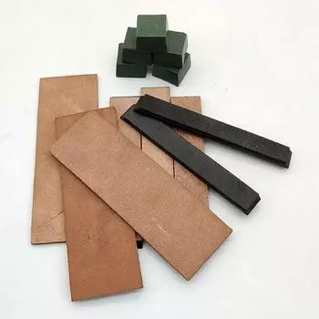 Натуральная коровья кожа, точилка, воск, шлифовка, полировальная паста, хонинговальный ремень с базовой кожаной машинкой, точилка для ножей Ships within 24 hour