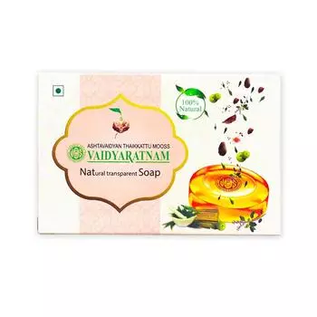 Натуральное аюрведическое мыло (75 г), Natural Transparent Soap, Vaidyaratnam 4.125