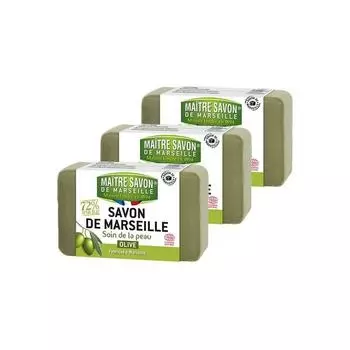 Натуральное мыло Mattersabong France Marseille Olive, 100г, 3 шт.
