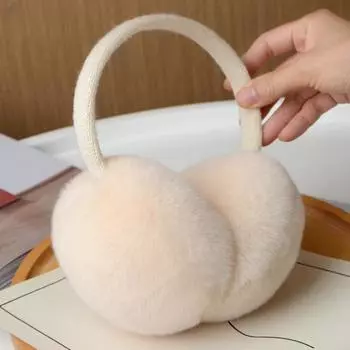 Натуральный 100% мех кролика Рекс, зимние аксессуары для женщин, зимние наушники, пушистые наушники, защитные уши для зимы