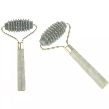Натуральный массажер для лица Guasha Jade Roller Инструменты для ухода за кожей лица Роликовый массаж