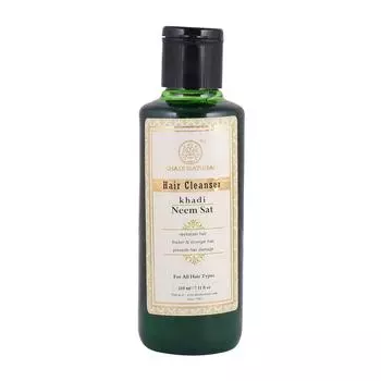Натуральный шампунь Ним Сат: против выпадения волос и перхоти (210 мл), Neem Sat Hair Cleanser, Khadi Natural 15.9375