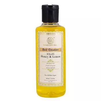 Натуральный шампунь с Мёдом и Лимоном: против перхоти (210 мл), Honey & Lemon Herbal Hair Cleanser, Khadi Natural 16.40625