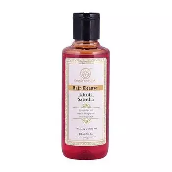 Натуральный шампунь Сатритха: для питания и увлажнения волос (210 мл), Herbal Hair Cleanser Satritha, Khadi Natural 15.78125