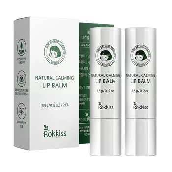 Натуральный успокаивающий бальзам для губ Rokkiss 3,5 г * 2 шт.