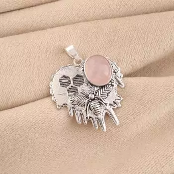 Natural Rose Quartz Gemstone 925 Sterling Silver Handmade Pendant 1.49 For Her CP-28-23
