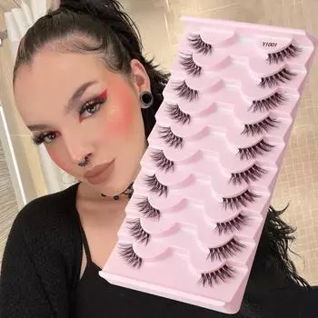 Natural Thick Transparent Stem False Eyelashes for Captivating Eyes Y1007