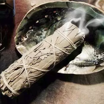 Natural White Sage Bundle Incense Stick Purification Smoky Indoor Purification Smoky Home Cleaning Sage Incense Aromatherapy 2pcs