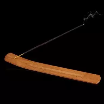 Natural Wooden Incense Stick Holder Ash Catcher Meditation Gift Ornament for Home Bedroom Church Decoration