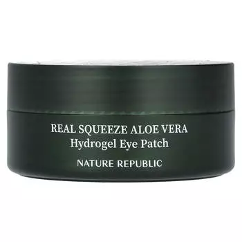 Nature Republic, Real Squeeze, гидрогелевые патчи для глаз с алоэ вера, 60 листов, 70 г (2,46 унции)