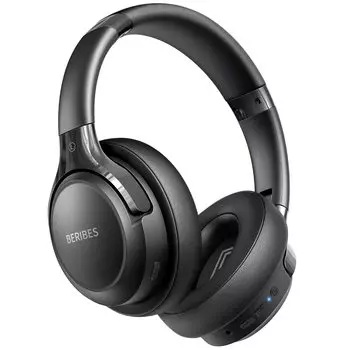 Наушники BERIBES Bluetooth 65 часов воспроизведения 6 режимов эквалайзера Беспроводные наушники Bluetooth Вес всего 180 г Удобные наушники с микрофоном