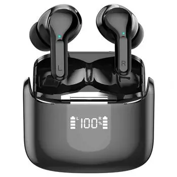 Наушники Bluetooth 5.3 HiFi стерео беспроводные наушники со светодиодным дисплеем питания IP7 Водонепроницаемые беспроводные наушники Спортивная гарнитура для Android iOS