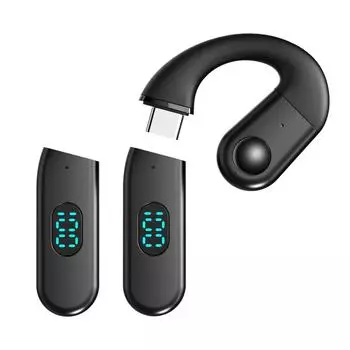 Наушники Bluetooth 5.4 со съемным аккумулятором, одно ухо TWS, беспроводные наушники HiFi, стереонаушники-вкладыши, шумоподавление, спортивная игровая гарнитура T60 Single Battery