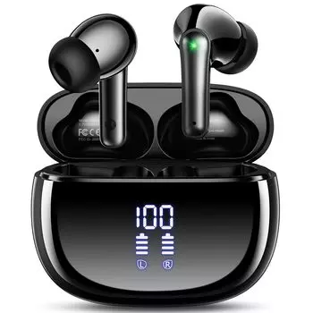 Наушники Bluetooth Беспроводные наушники Совместимые с Bluetooth YBYP Bluetooth наушники Светодиодный дисплей Шумоподавление Bluetooth наушники Длинные