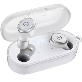 Наушники Bluetooth TOZO T10 Новые беспроводные наушники IPX8 Полностью водонепроницаемый чехол для зарядки в комплекте Автоматическое сопряжение Наушники Bluetooth с шумоподавлением