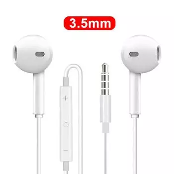 Наушники для iPhone 16 15 Pro Max 14 13 12 11 Mini USB-C Lightning Проводные наушники iPhone X XS XR 7 8 6 Plus Аксессуары для телефонов