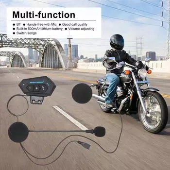 Наушники для мотоциклетного шлема Bluetooth 4.0 + EDR Гарнитура Беспроводные наушники для шлема Hands free с чёрный
